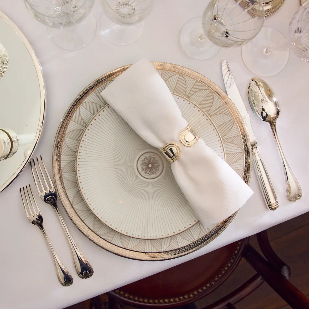 American plate 27cm, Malmaison Imperial Gold, Christofle