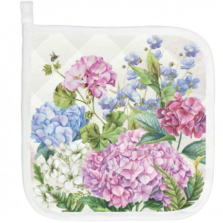 Cotton pot holder, Wild Hydrangea, Royal Garden