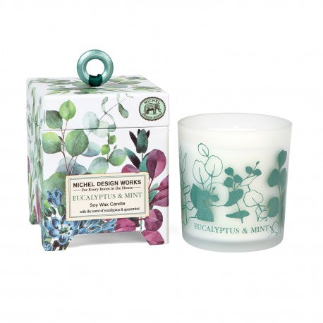 Scented Candle in Gift Box, Eucalyptus & Mint, Royal Garden