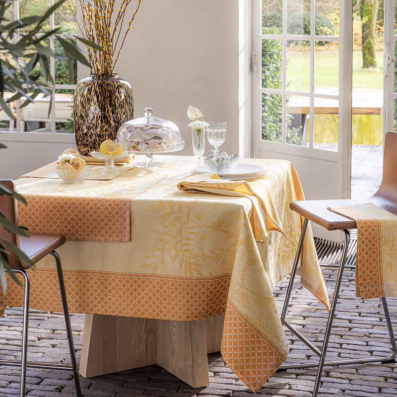 Nappe 175x250cm, Jardin D'Eden Pollen, LE JACQUARD FRANCAIS