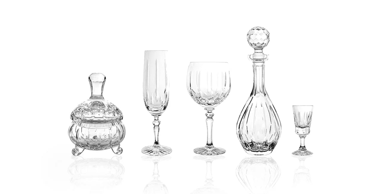 Wine glass 20cm Cut crystal, Lezka, Pekalla