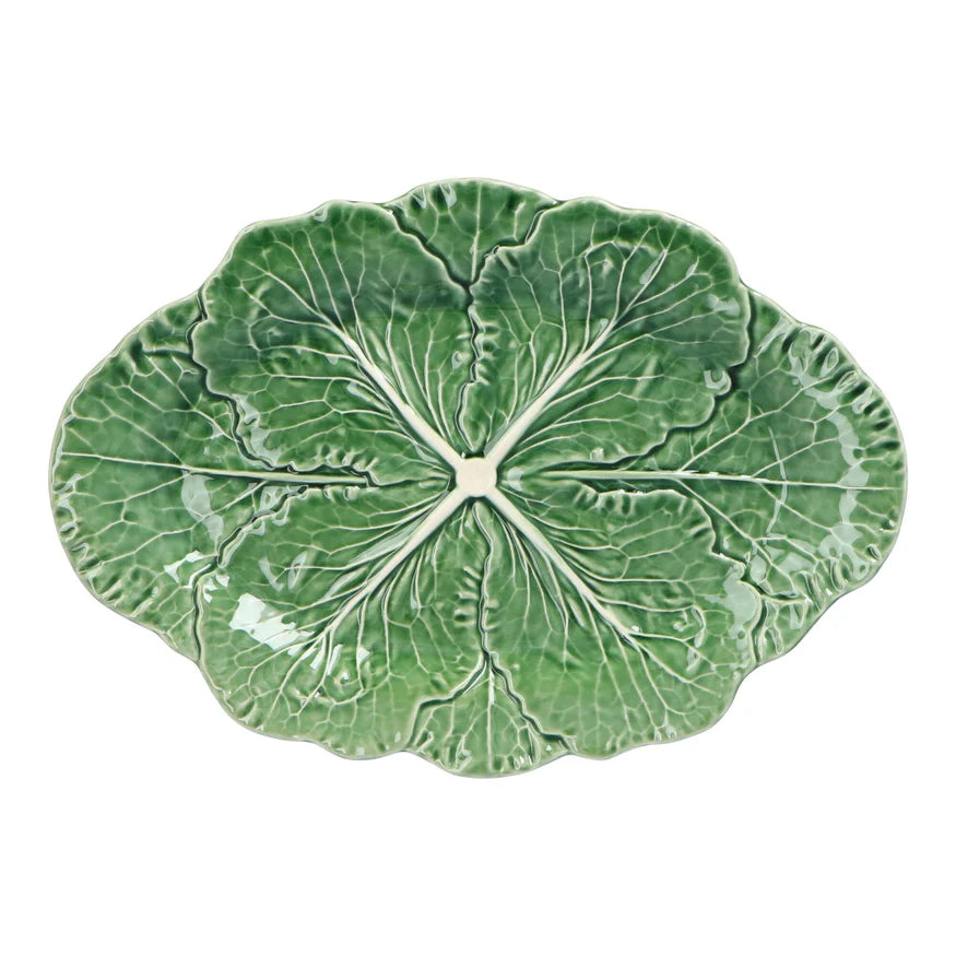 Oval Dish 37.5 cm, Cabbage, Bordallo Pinheiro