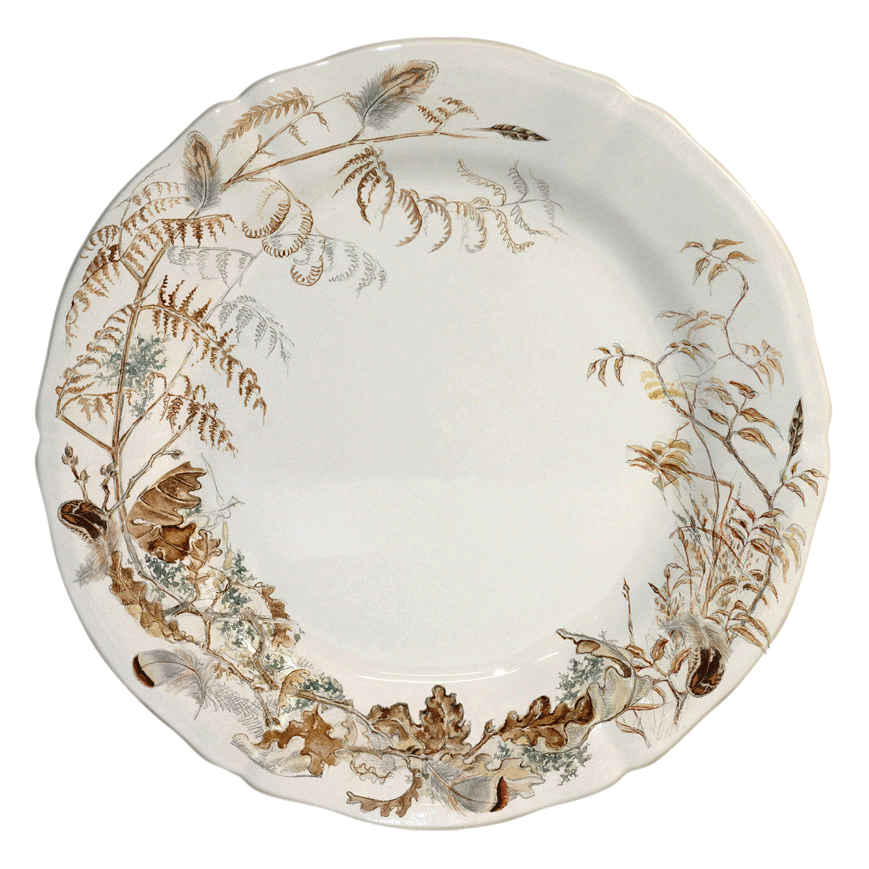 Dinner plate, Sologne, Gien