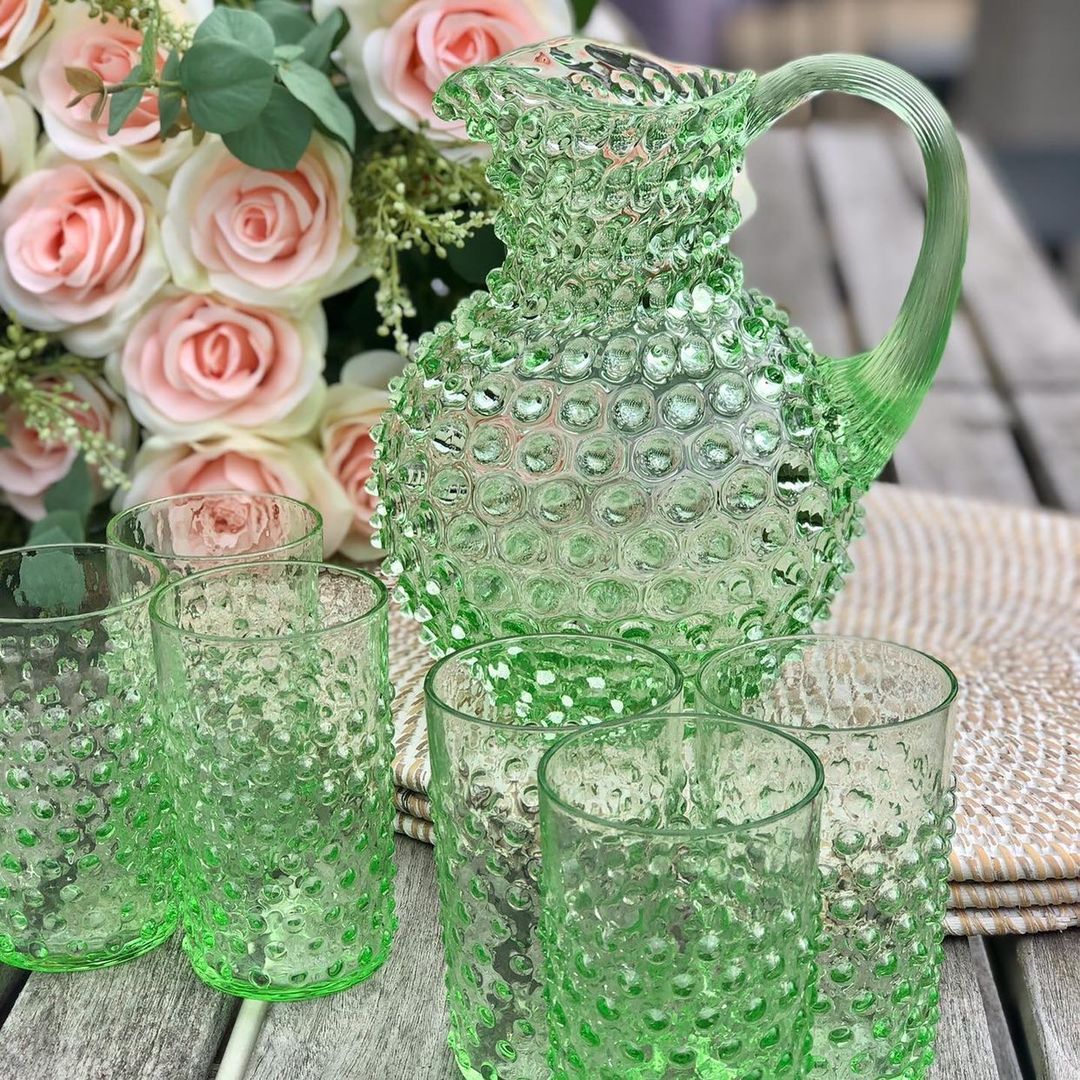 Pichet Rond 1L, Clouté Vert Clair, KLIMCHI