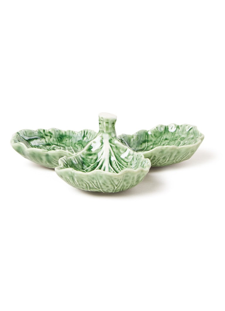 Olive Dish 3 Compartments, Cabbage, Pinheiro Bordallo