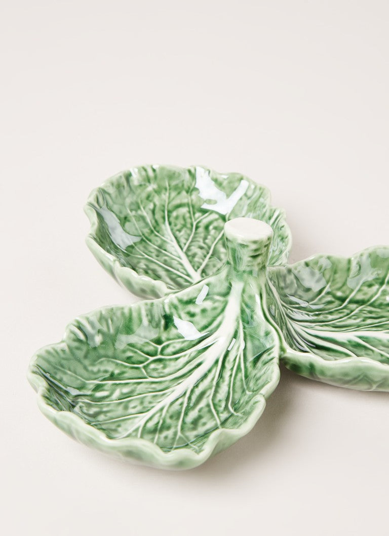 Olive Dish 3 Compartments, Cabbage, Pinheiro Bordallo