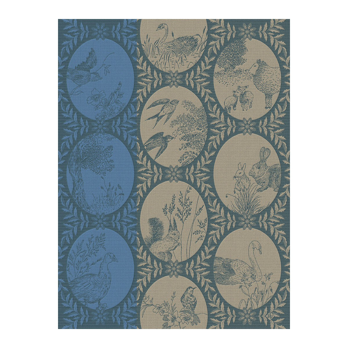 Tea towel, Joséphine Myosotis, Le Jacquard Français