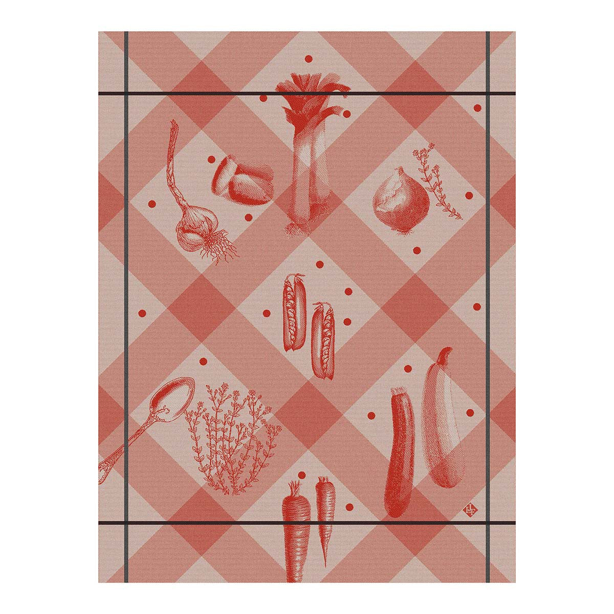 Tea towel, Vegetables in the Tomato Garden, Le Jacquard Français