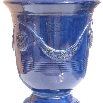 Anduze Vase 80x66cm, Dark Blue Enamel, Figuière Earth
