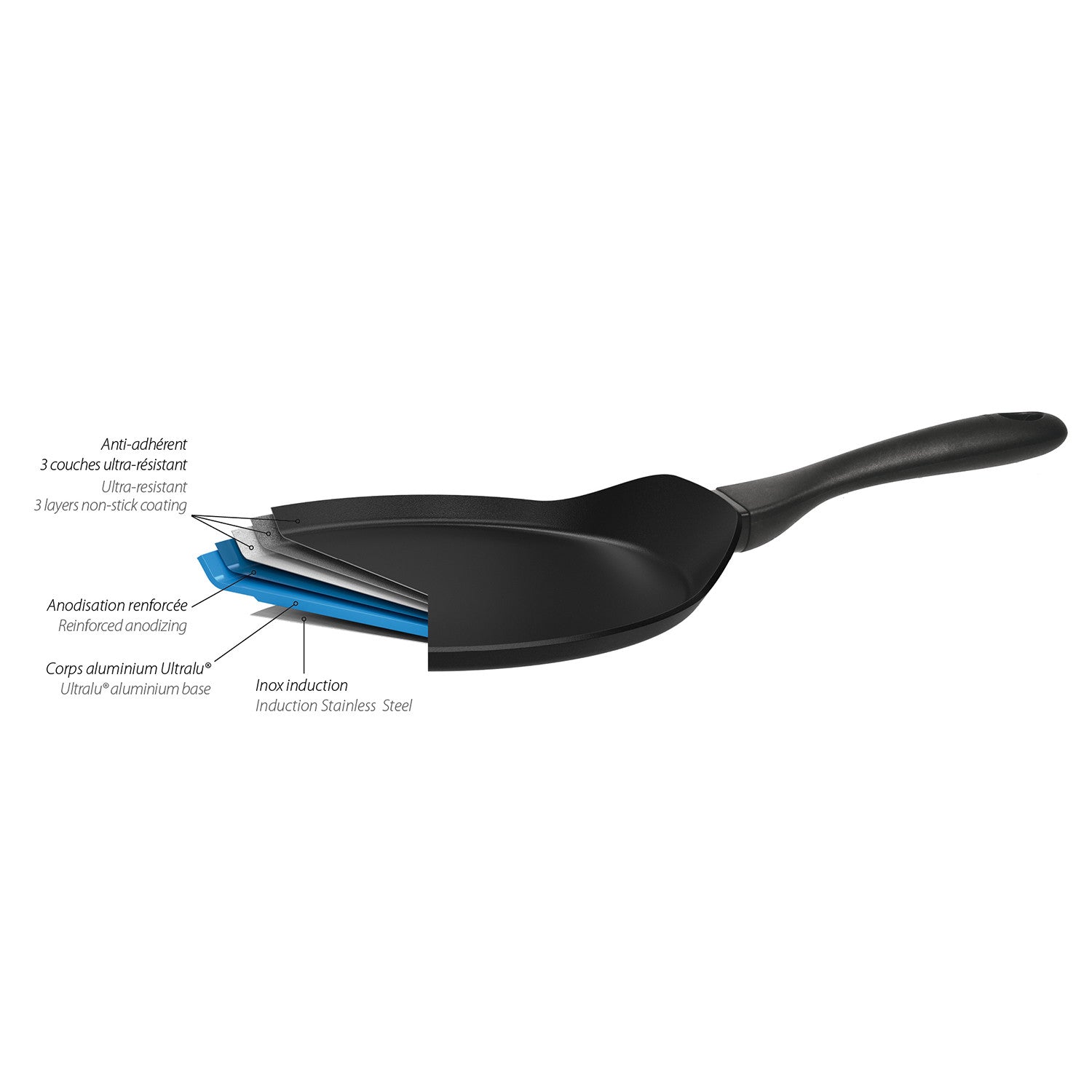 Crêpière aluminium 28cm anti adhérent Exceliss+, Cookway, CRISTEL
