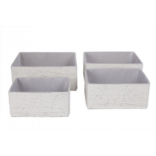 Set of 4 baskets, Summer White, Cozy & Trendy