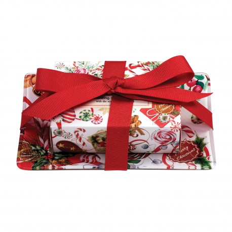 Gift set soap and glass bowl, Peppermint, Royal Garden