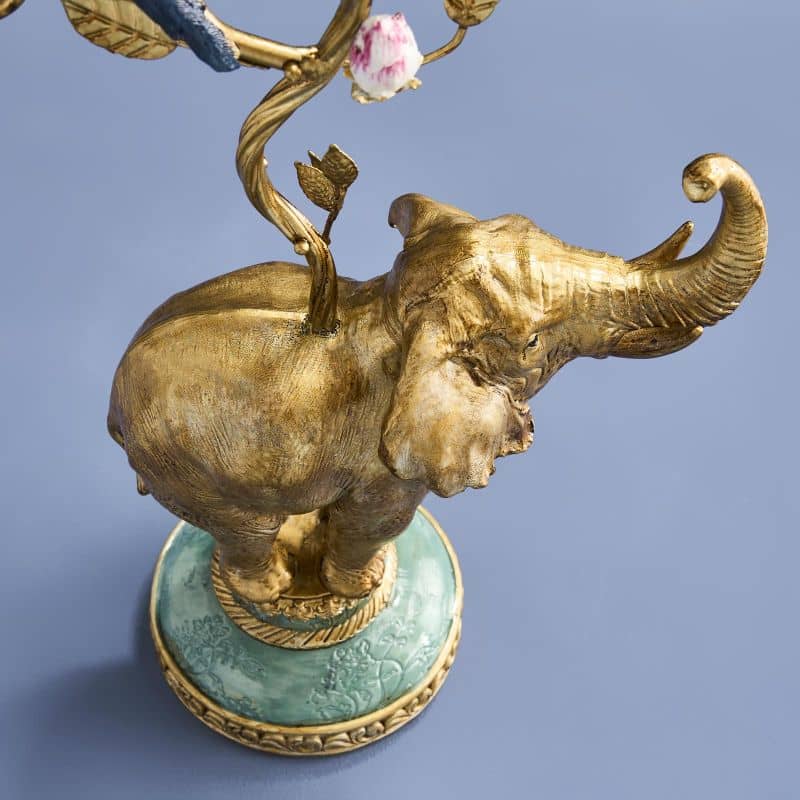 Chandelier éléphant or, poly/métal 28 x 11 x 46,5 cm: Multicolore (14)
