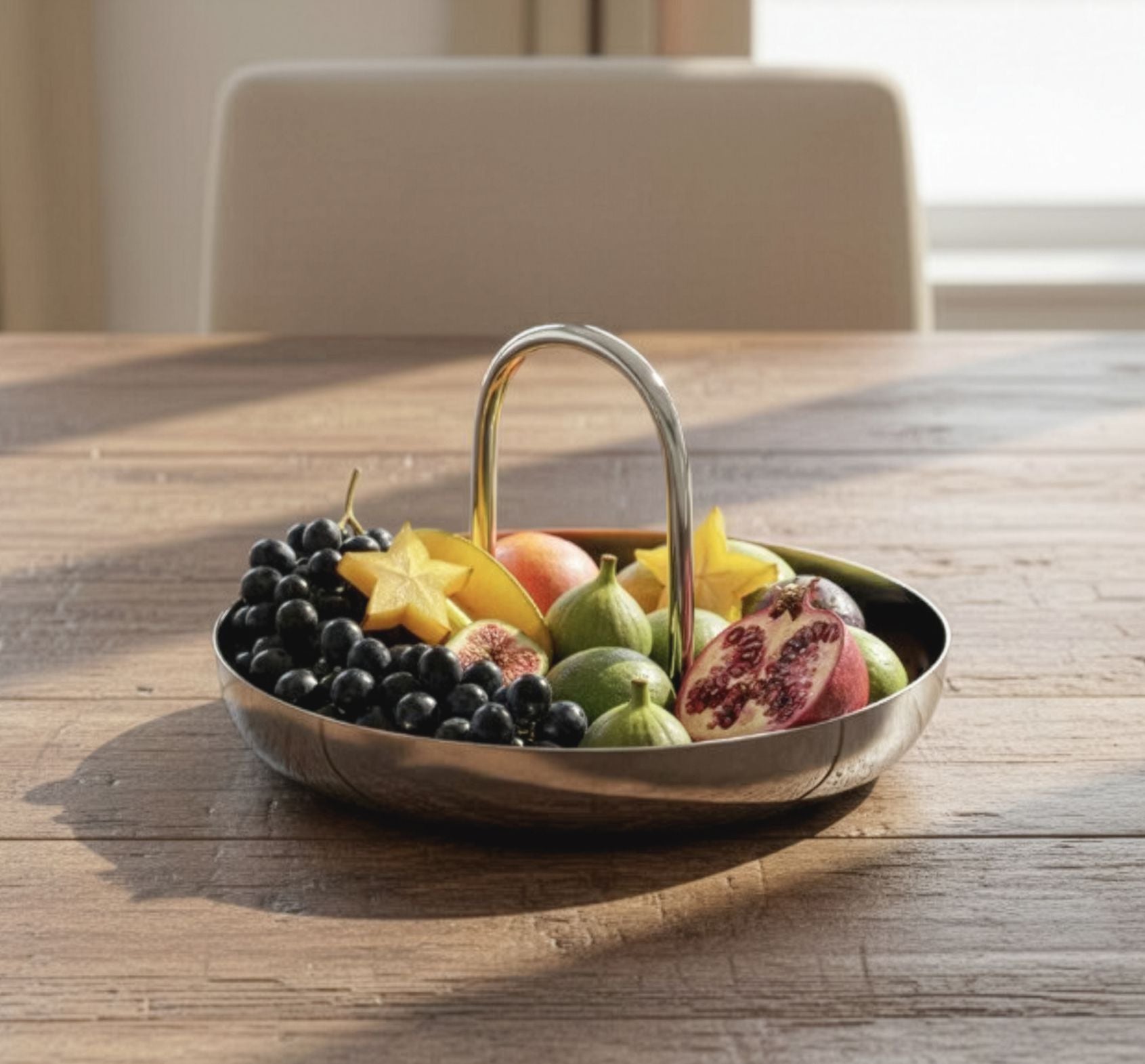 Bol avec anse 26 cm Acier Poli, Edzard