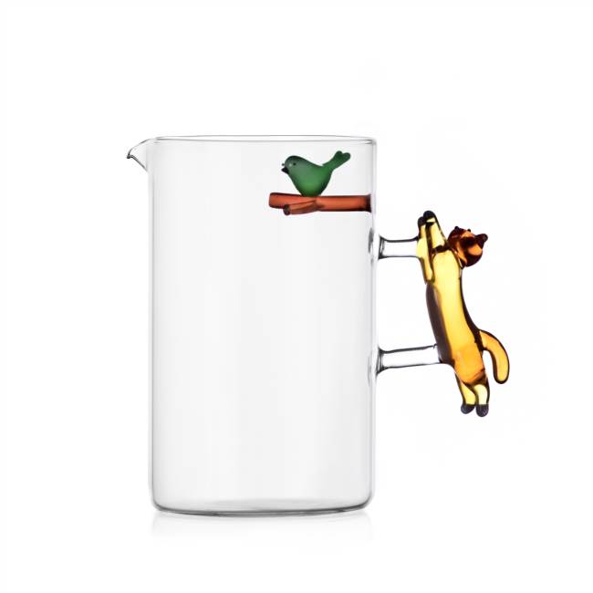 Jug Tabby Cat Chat sautant avec oiseau, Ichendorf