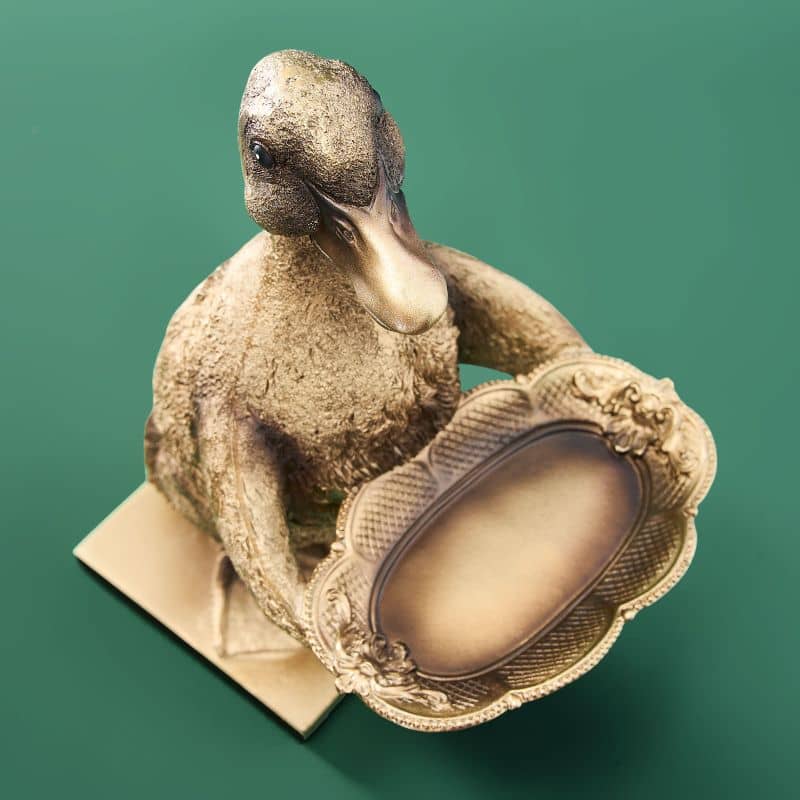 Porte-cartes Canard Or, Résine 13,5 x 18 x 25 cm: Gold (9)