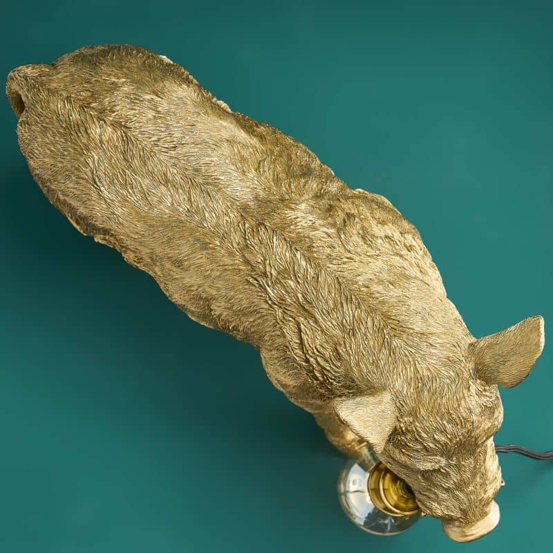 Lampe de table William Sanglier or, résine, 51 x 16 x 36 cm: Gold (9)