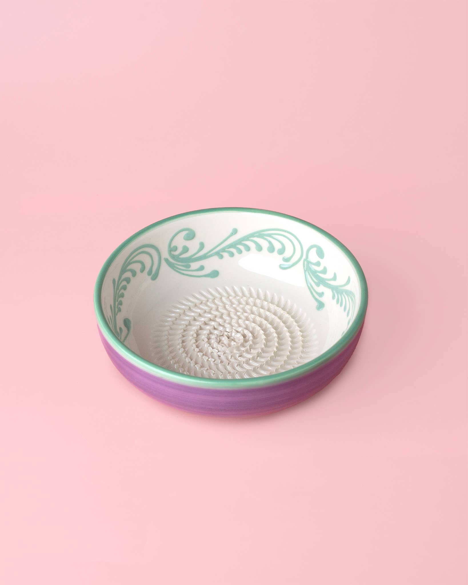 Assiette râpe-ail - Moyenne, céramique vintage - Esmeralda: CON PACKAGING
