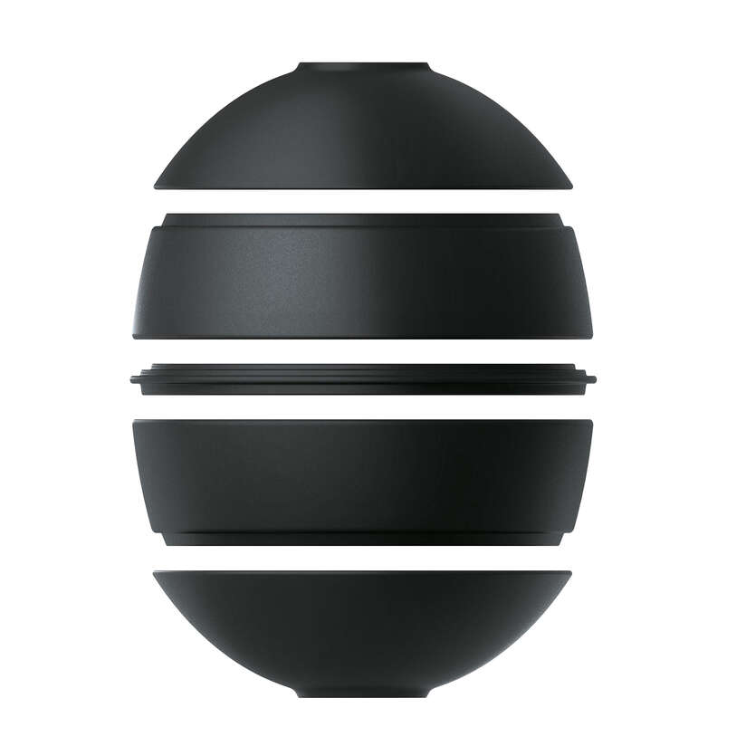 La petite Boule Ensemble de snacking noir,en porcelaine haut de gamme