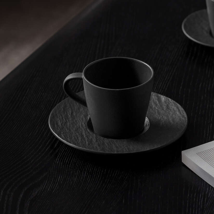 Soucoupe tasse moka, Manufacture Rock