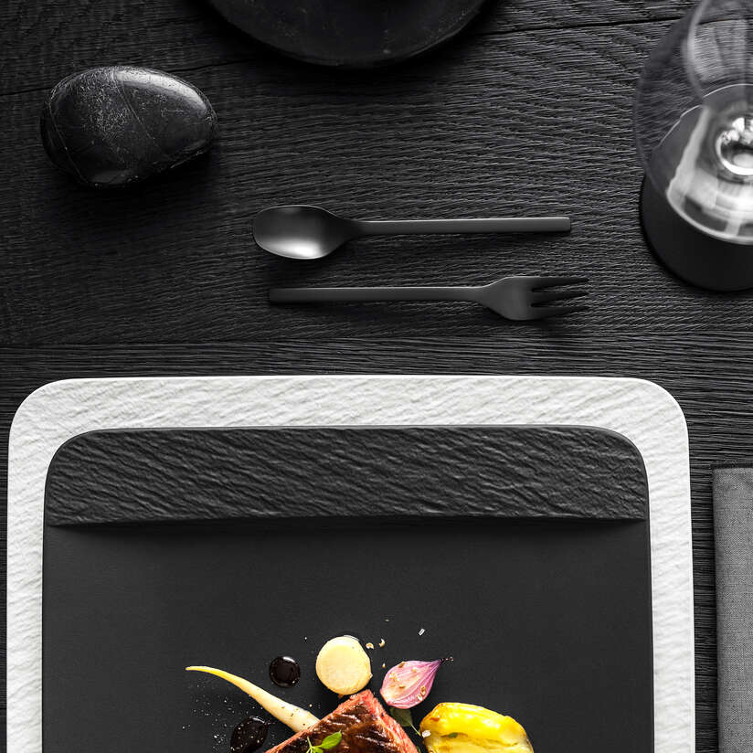 Assiette plate carrée, Manufacture Rock