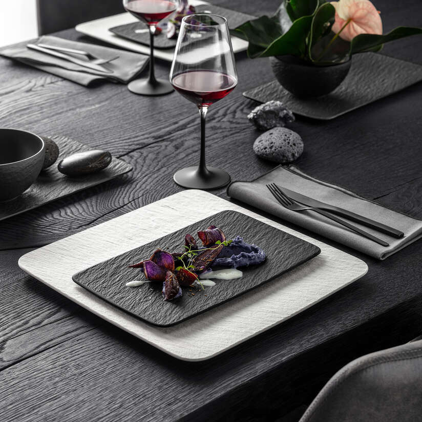 Assiette multifonction rectangulaire, Manufacture Rock