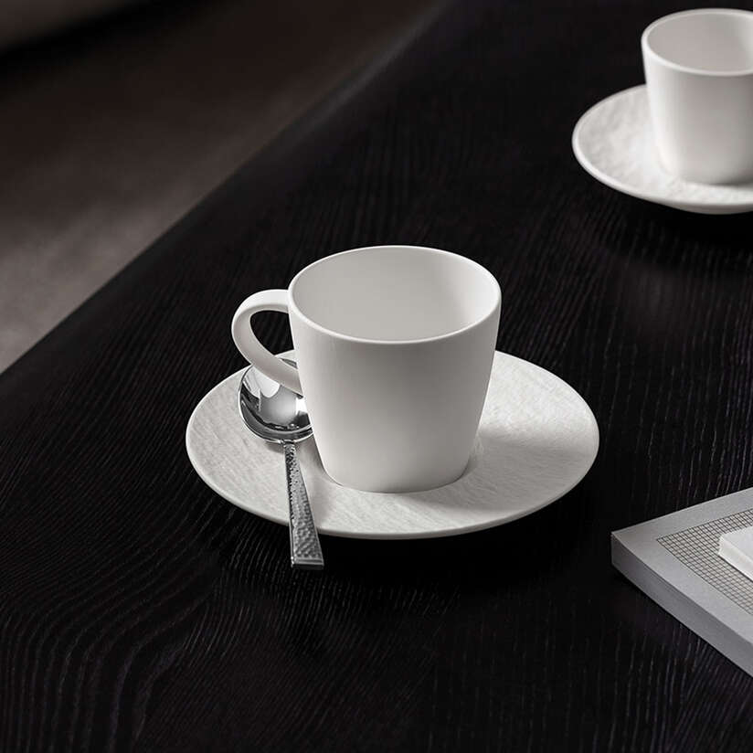 Soucoupe tasse à café, Manufacture Rock Blanc