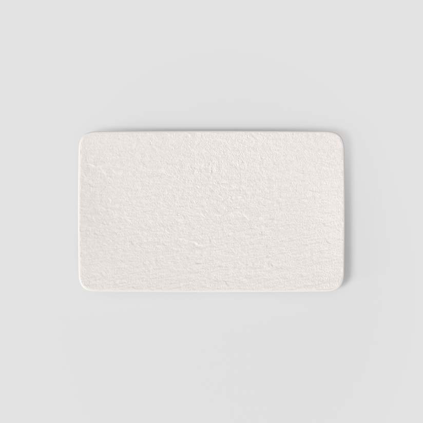 Assiette multifonction rectangulaire, Manufacture Rock Blanc