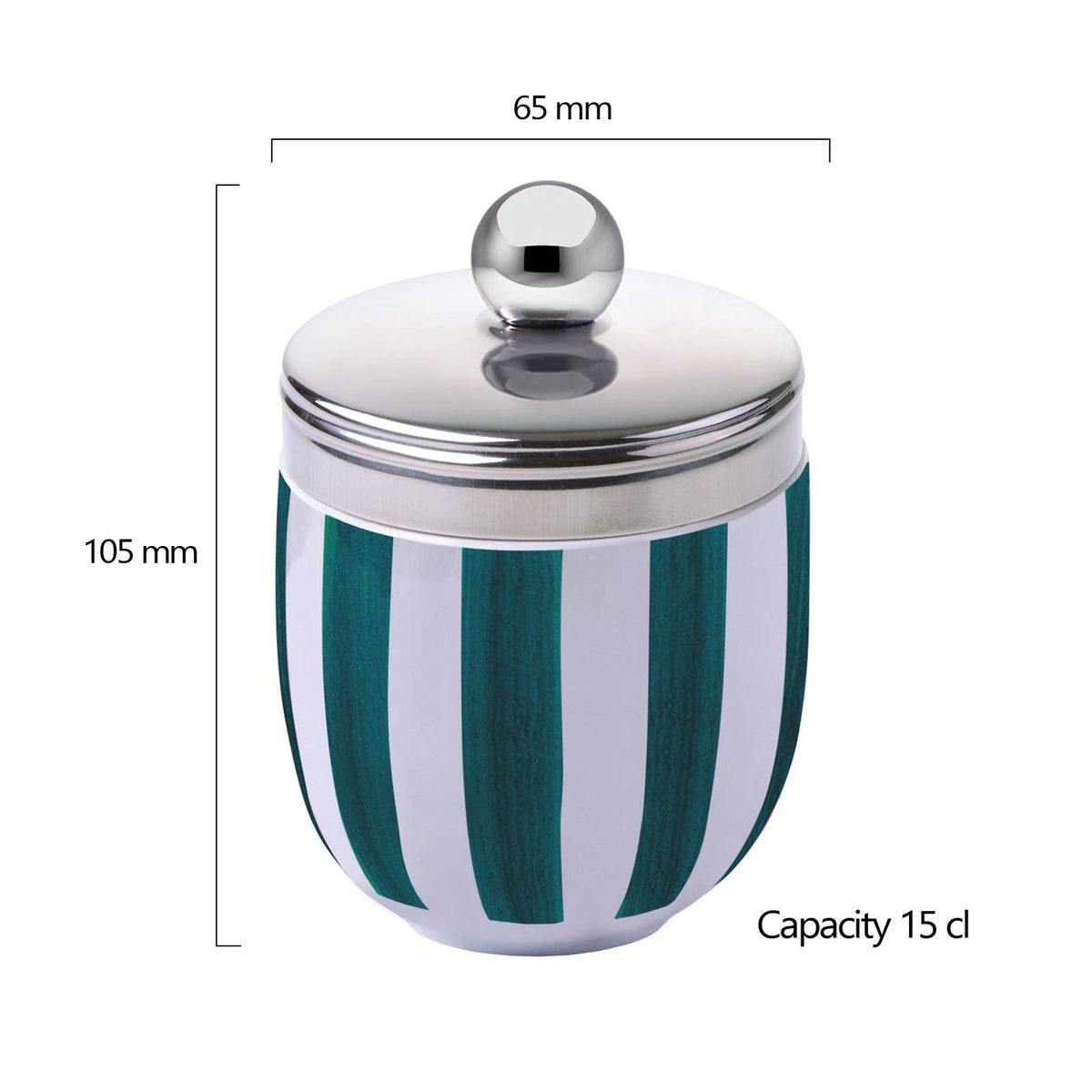 Egg Coddler d'œuf Rayures Vertes, DRH