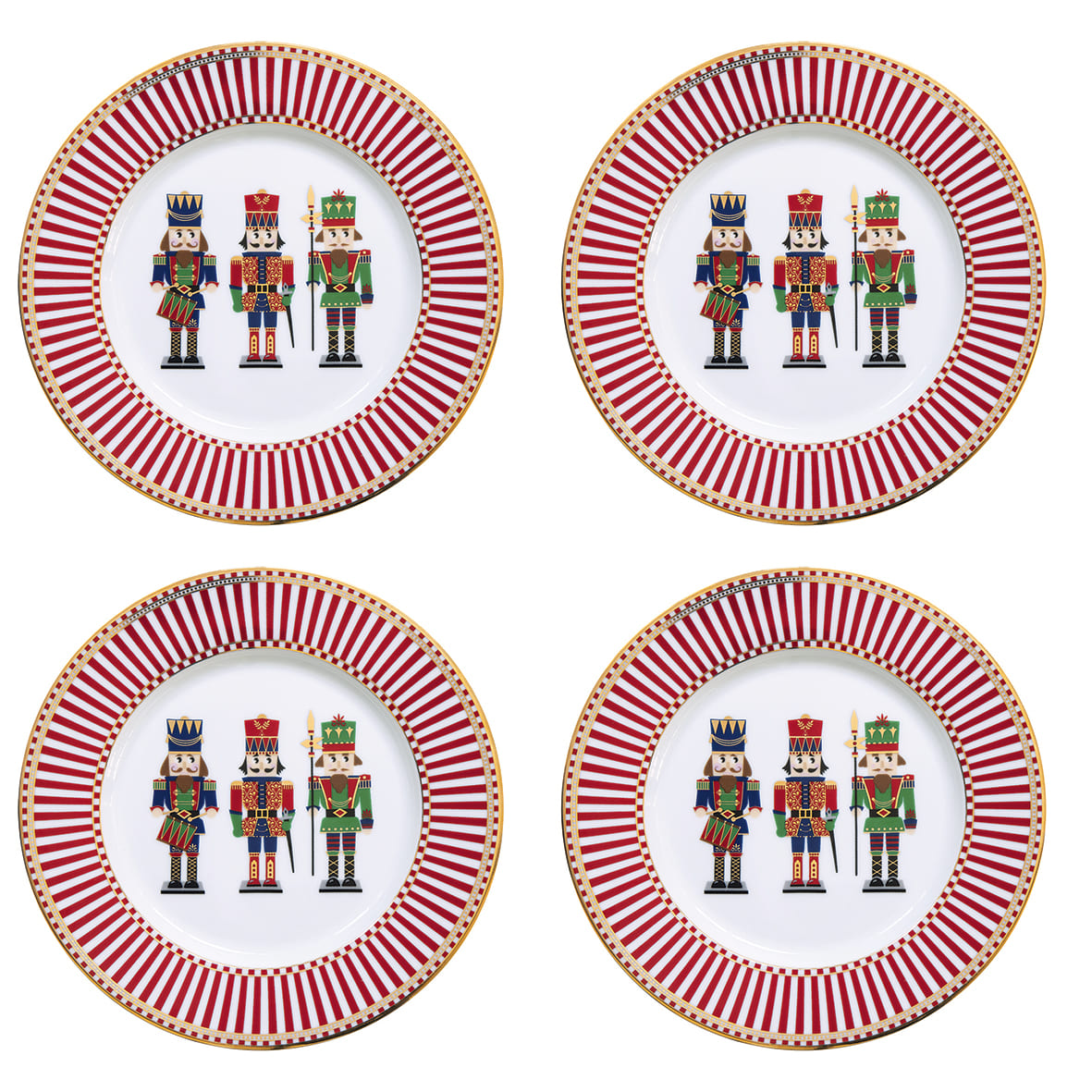Coffret 4 assiettes 19cm, Nutcracker