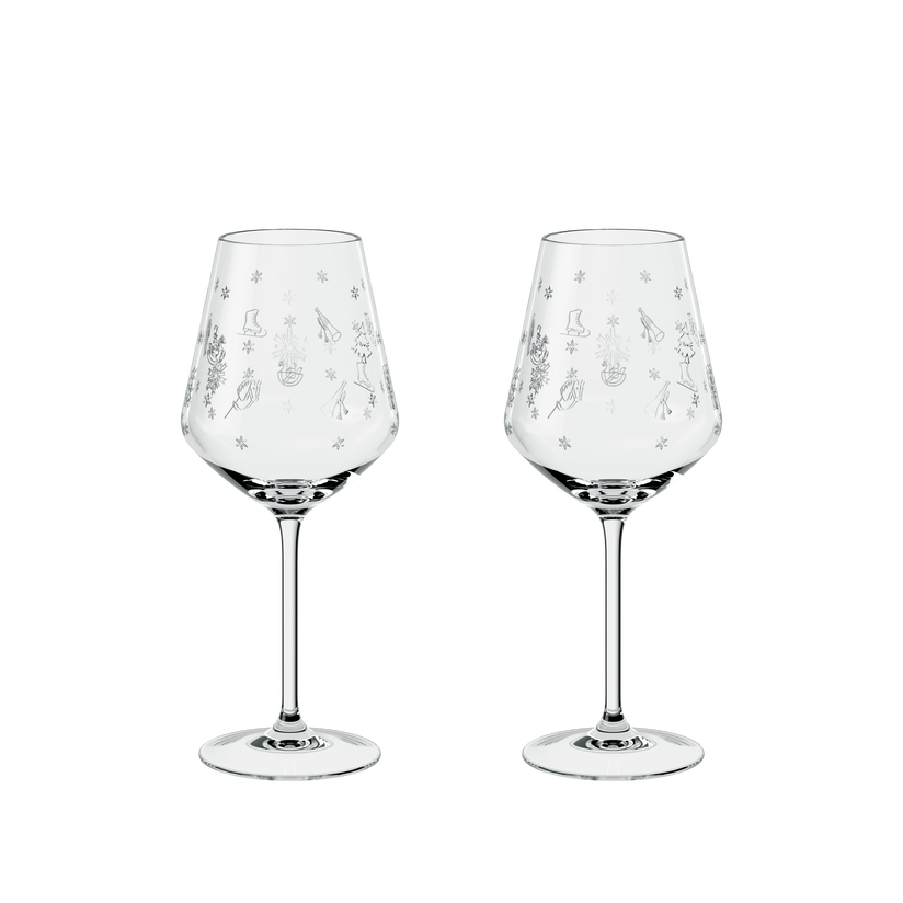 Verre à vin rouge set de 2 , 200 ml, en verre cristallin