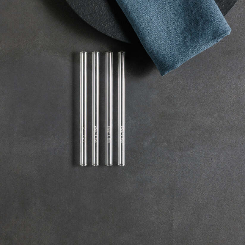Set de 4 pailles en verre, Purismo bar Small