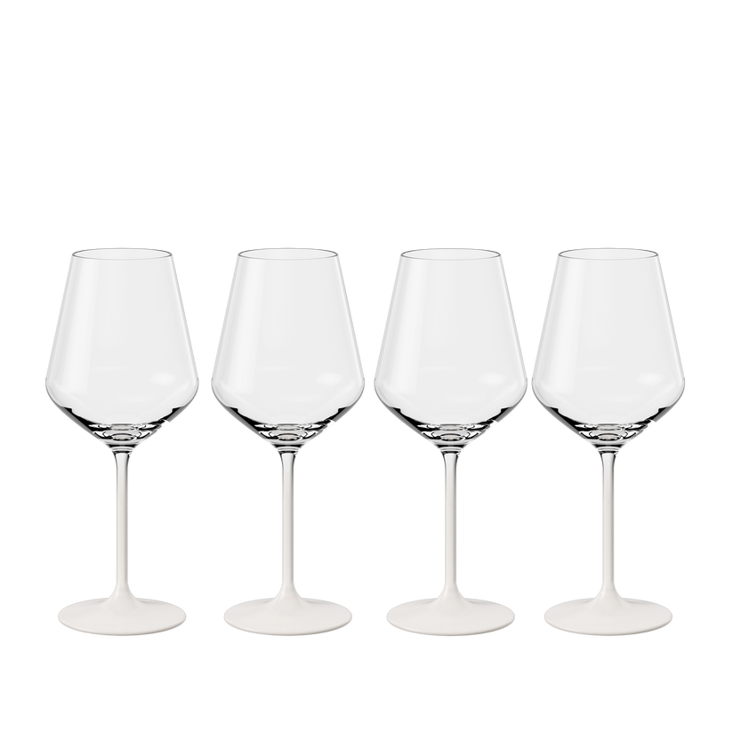 Verre à vin blanc, 4 pièces, Manufacture Rock blanc, Villeroy & Boch
