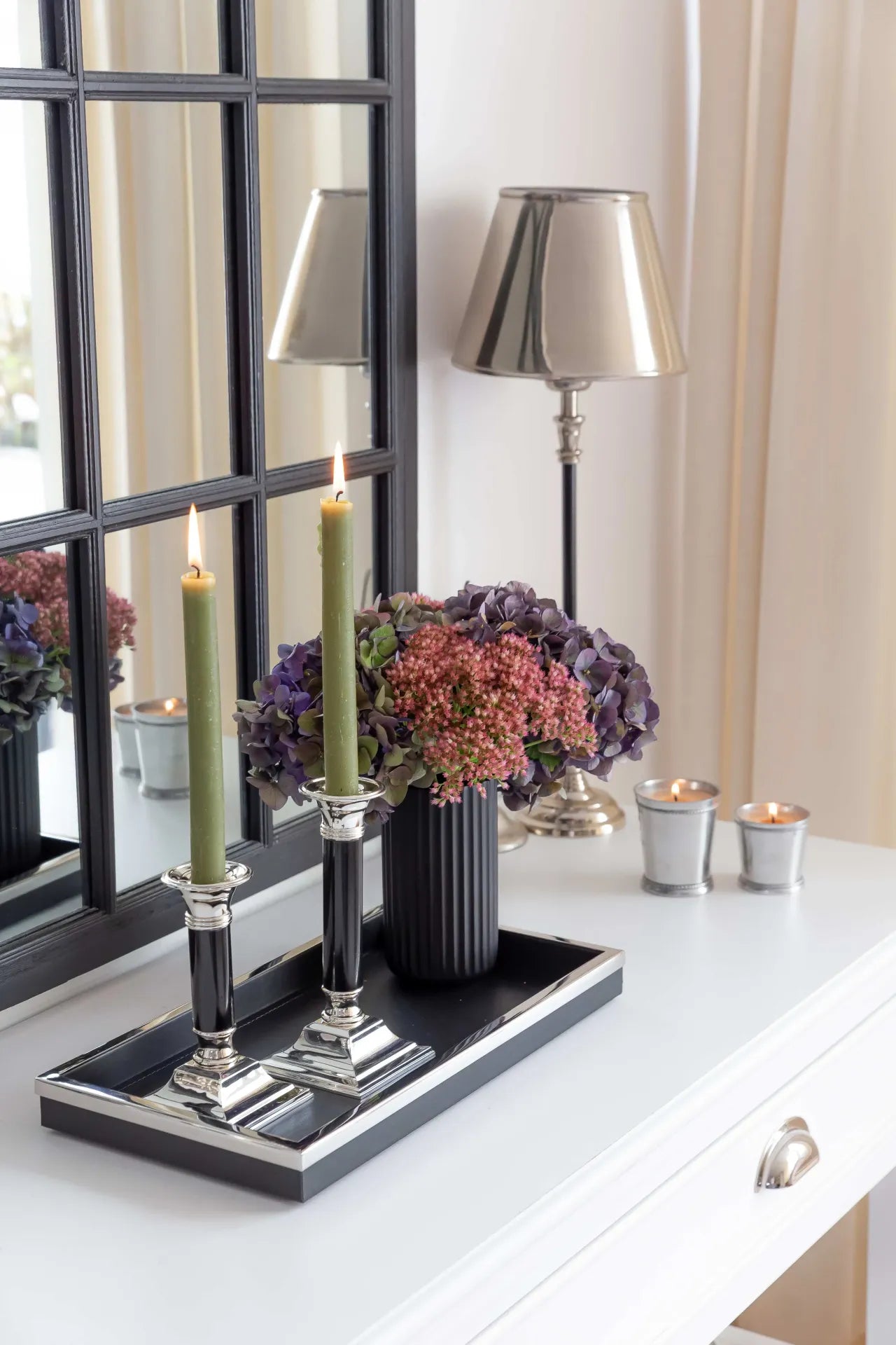 Bougeoir 15 cm Lincoln Noir, Edzard