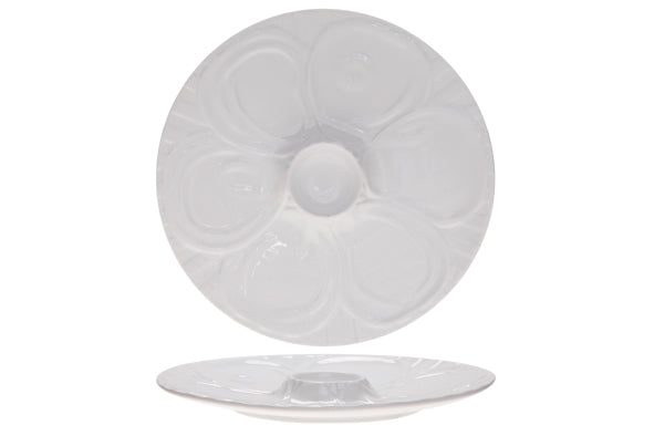 Assiette à Huitres 28.5 cm, Blanc, Billiet