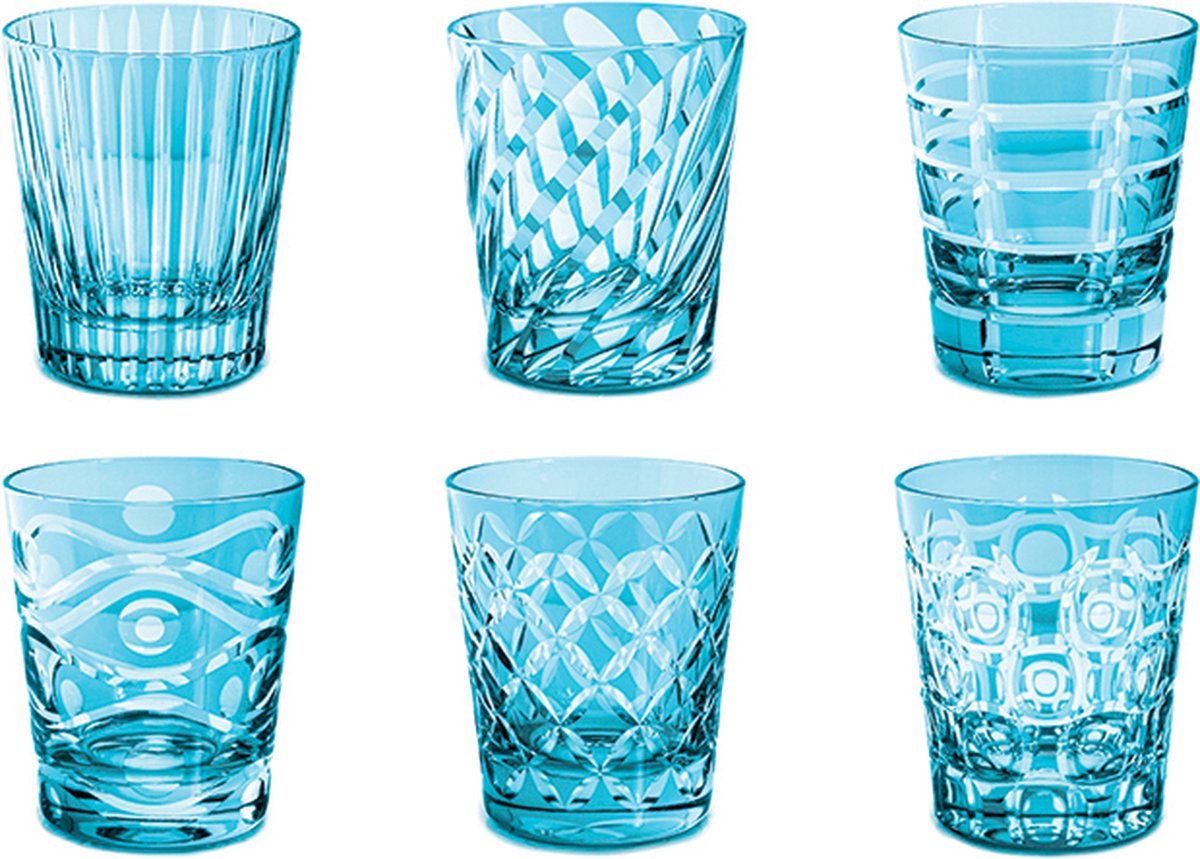 Set de 6 Gobelets 0.30L taillés main, Luxury Sky, Livellara