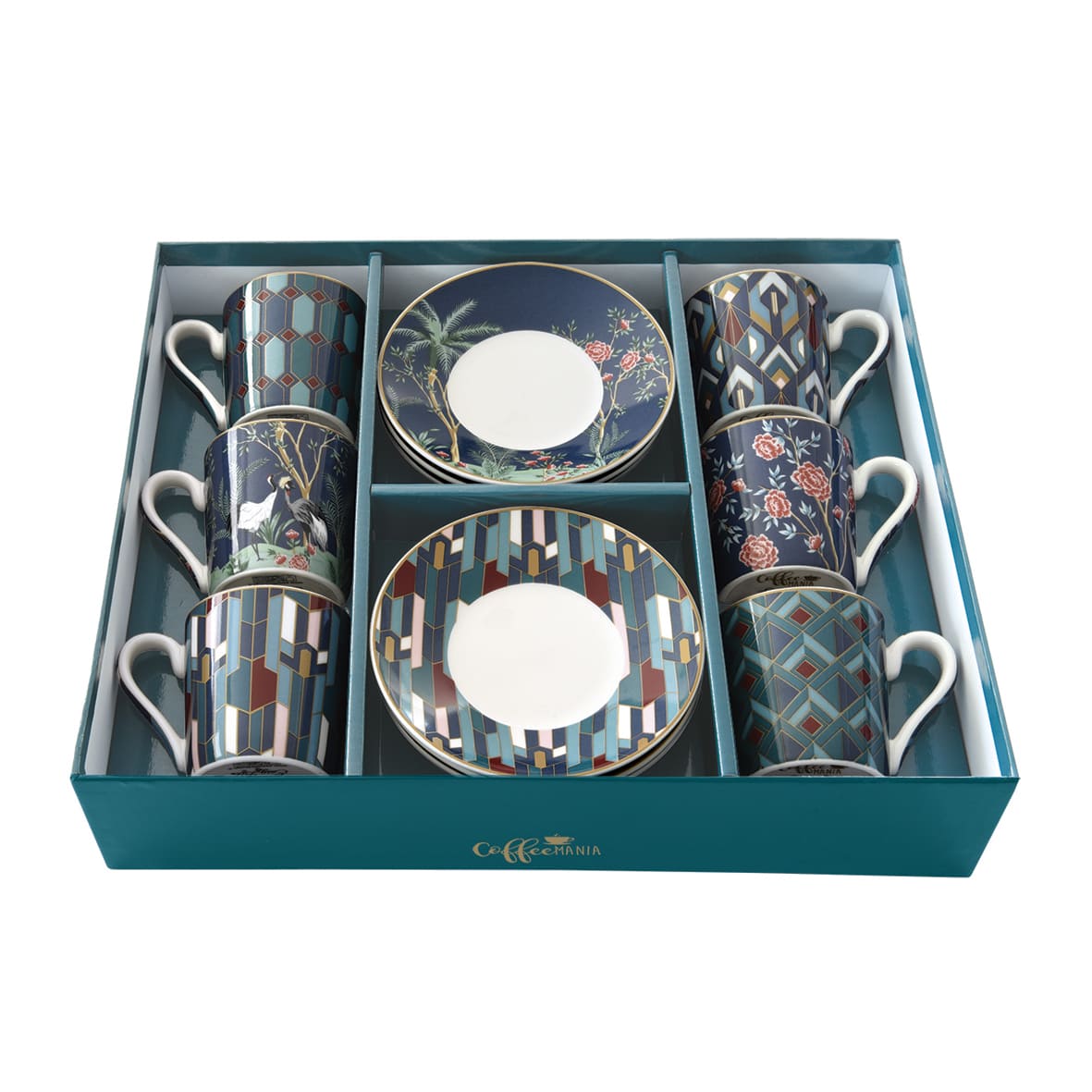 Coffret 6 paires tasses à café 0,11l, Mandalay