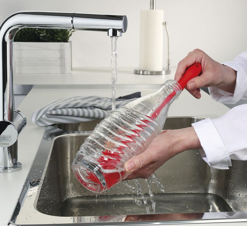 Brosse à bouteille, rouge, TREND, Kuchenprofi