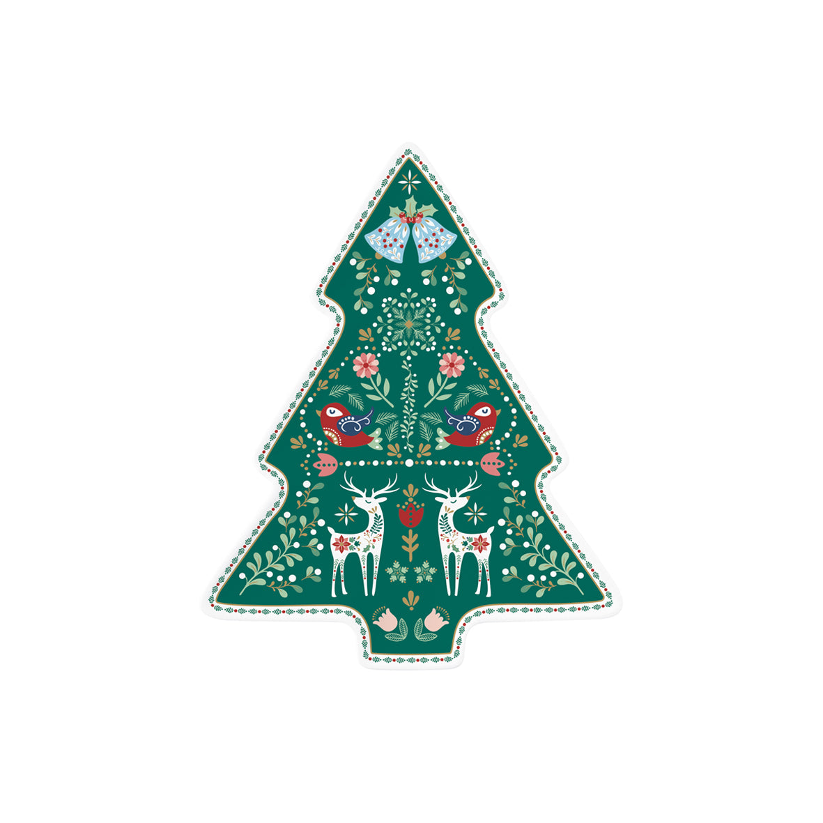 Plat Sapin 20.5 x 25.5 cm Christmas Folk