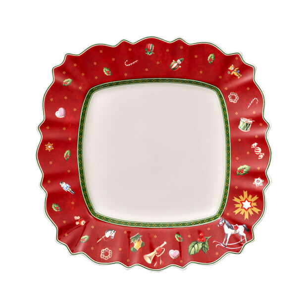 Assiette plate carrée rouge, Toy's Delight, Villeroy & Boch