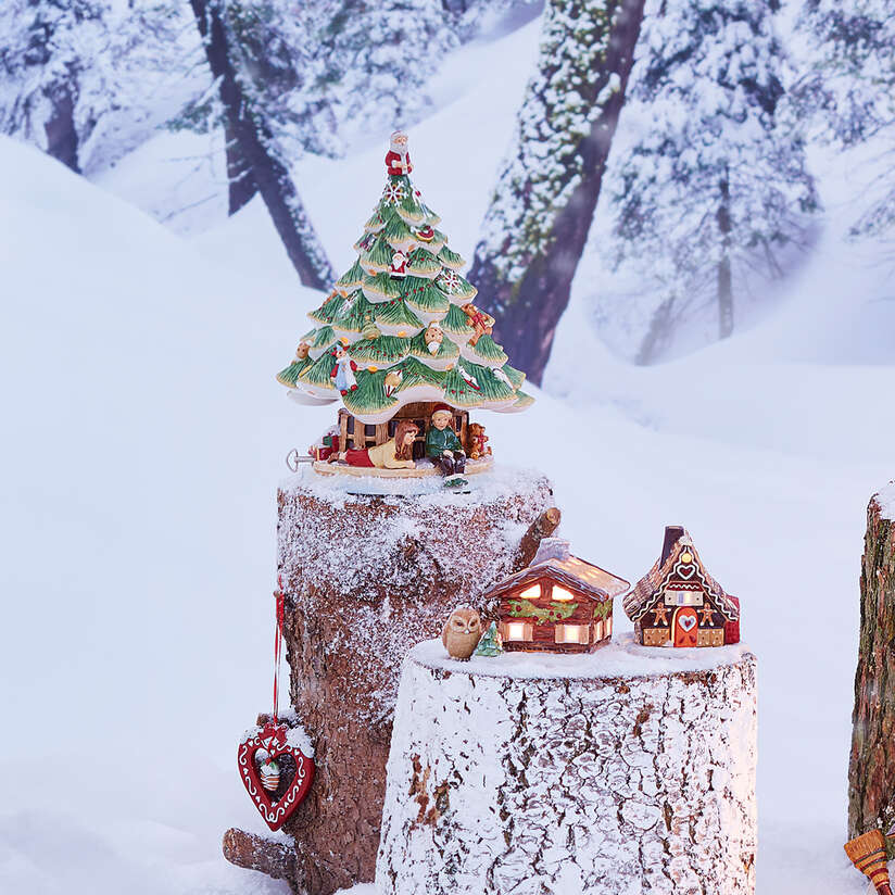 Music box Large tree with children, Christmas Toys Memory, Villeroy &amp; Boch