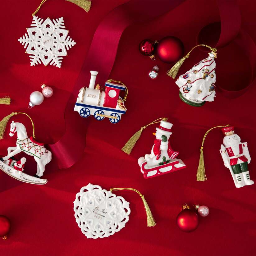 Ornements de Noël multicolore, 6,7 x 4,4 x 9,7 cm