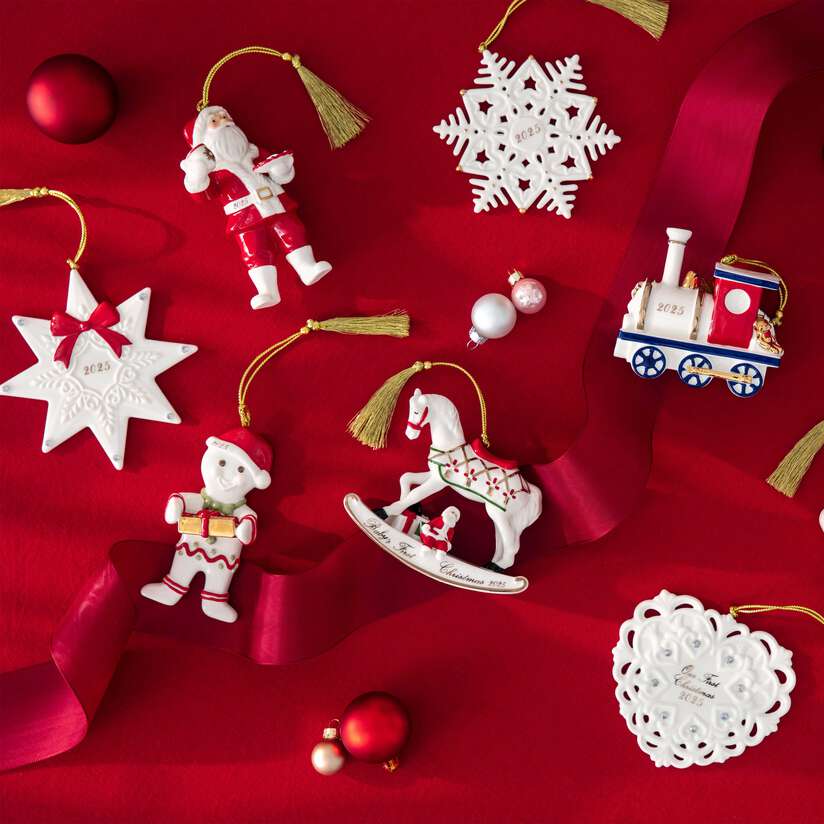 Ornements de Noël multicolore, 7,6 x 6,8 x 8,7 cm