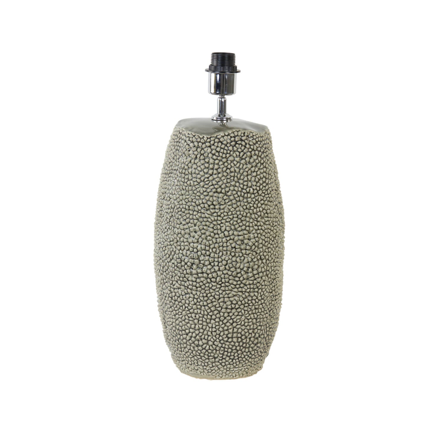 Pied de lampe + abat-jour céramique gris brun, Kyara, Light & Living