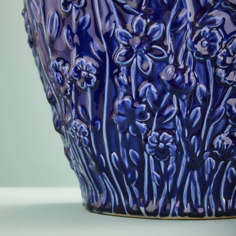Vase Primavera Bleu, Grès 35 x 35 x 37 cm: Bleu (3)