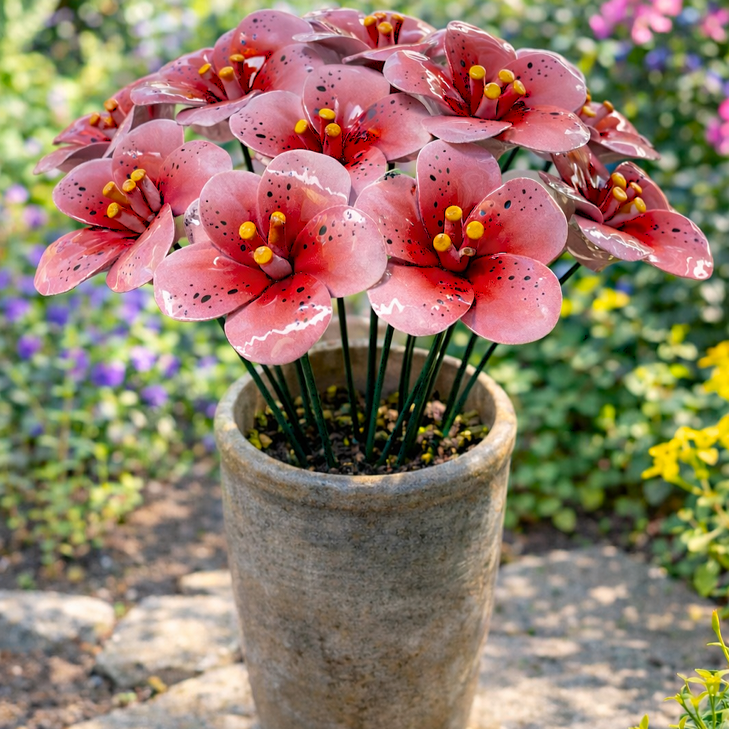 Lys Fleur italienne en céramique 6-7 cm – Capodimonte