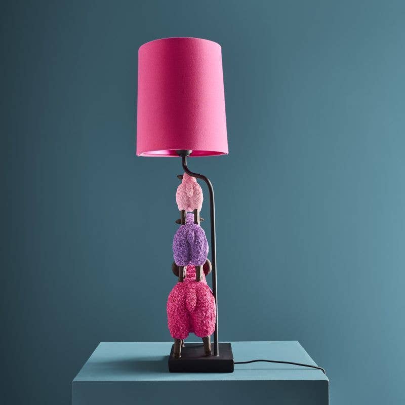Lampe de table Mouton Coloré Rose, Résine, 35 x 20 x 67,5: Rose (18)