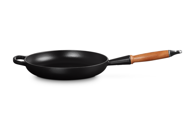 Sauteuse 28cm manche en bois, Signature Noir mat, LE CREUSET