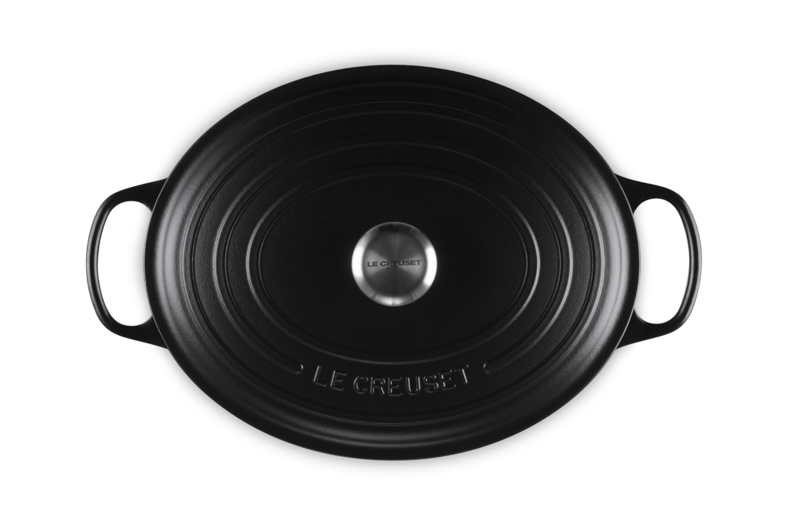 Cocotte ovale signature 33cm 7.5L, Noir mat, LE CREUSET