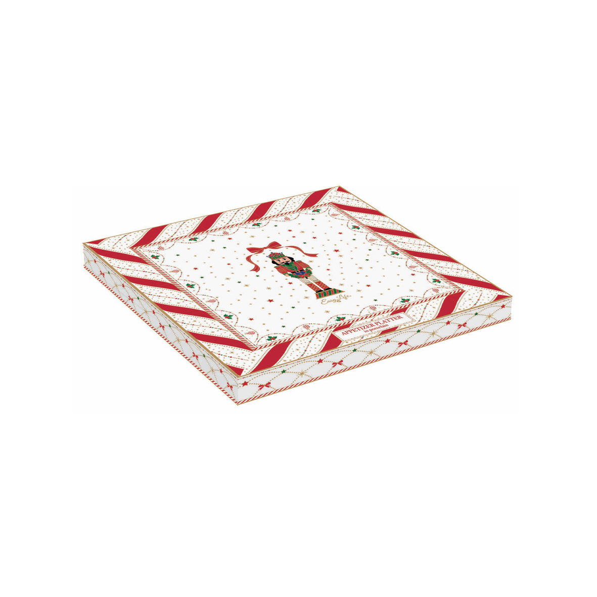 Coffret Plat 25x25cm, Nutcracker Twist